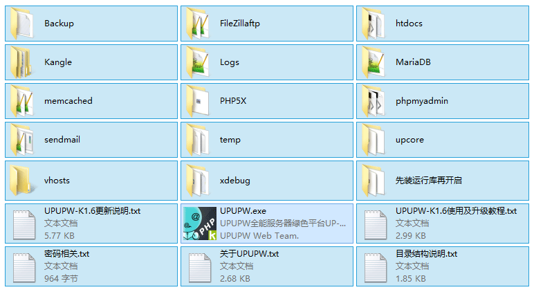 UPUPW K内核 K1.6目录结构